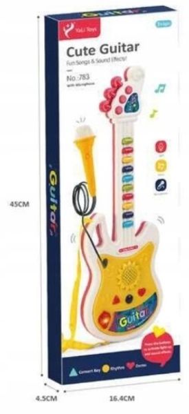 Gitara elektryczna dla dzieci z mikrofonem 3+ zdjęcie 3