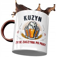 Kubek Bordowy Dla Kuzyna Na Urodziny Na Prezent Z Nadrukiem Ze Zdjęciem