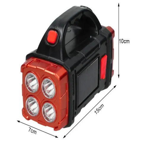 Latarka solarna przenośna lampka akumulatorowa cob powerbank reflektor na Arena.pl