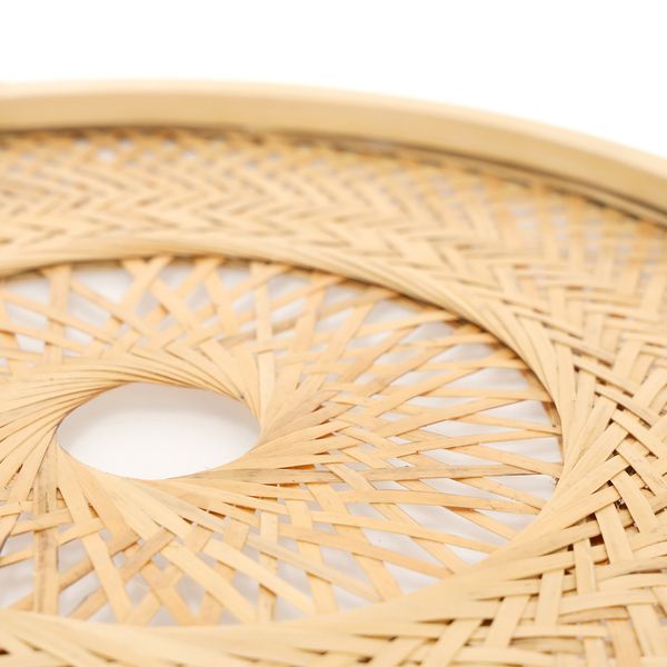 Lampa sufitowa BULI S Plafon Bambusowa pleciona E27 40cm Okrągła 3xE27 zdjęcie 6