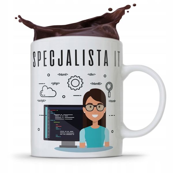 Kubek Informatyka Programisty Specjalista It Z Nadrukiem Ze Zdjęciem zdjęcie 1