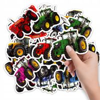 NAKLEJKI NA ZESZYT NALEPKA Z POSTACIAMI TRAKTOR CIĄGNIK POLE WZORY 10SZT