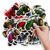 NAKLEJKI NA ZESZYT NALEPKA Z POSTACIAMI TRAKTOR CIĄGNIK POLE WZORY 10SZT