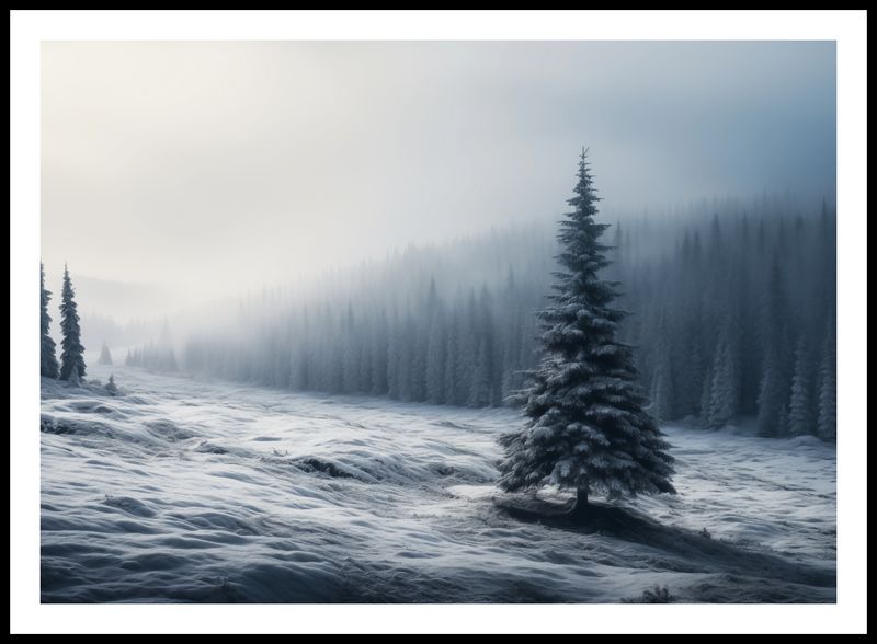 Plakat 84x59,5cm Samotna Choinka zdjęcie 3