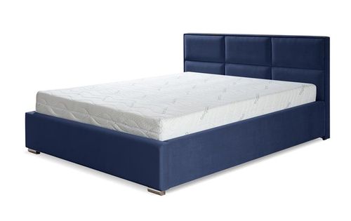 Łóżko tapicerowane z stelażem IMBIR granatowy 160x200 na Arena.pl