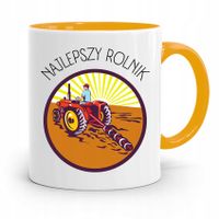 Dla Rolnika Kubek Zółty Rolnik Najlepszy Rolnik Z Nadrukiem Ze Zdjęciem