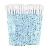 CLAVIER Aplikator do błyszczyka brokatowy niebiesko-biały - 50 sztuk
