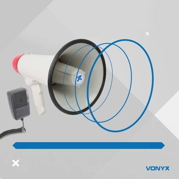 Megafon z mikrofonem i funkcją syreny szczekaczka zdjęcie 2