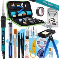 MOCNA LUTOWNICA 80W DUŻY ZESTAW LUTOWNICZY 16w1 MATA PLECIONKA CYNA 5x