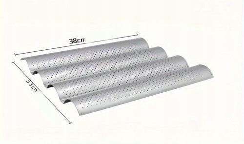 BLACHA FORMA DO PIECZENIA BAGIETEK ZAPIEKANEK METALOWA PERFOROWANA NA na Arena.pl