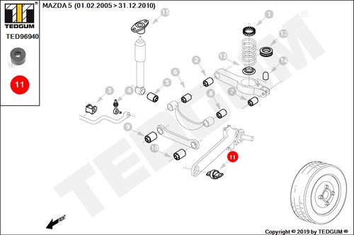 MAZDA 5 ŁOŻYSKO ŚRUBY ŚCIĄGACZA TULEI CR19 05-10 na Arena.pl