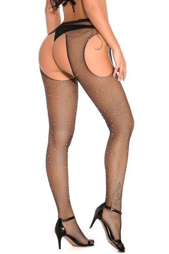 black strass open tights tu (size: tu) na Arena.pl