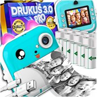 Aparat totalstore mini drukarka termiczna DRUKUŚ 3.0 PRO + rolki niebieski