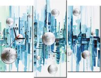 90CM 70 ZEGAR 3 ELEM MIASTO ZE SNU SCIENNY DRUK