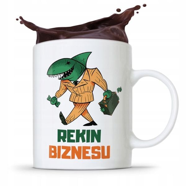 Kubek Prezent Dla Kierownika Rekin Biznesu Z Nadrukiem Ze Zdjęciem zdjęcie 1