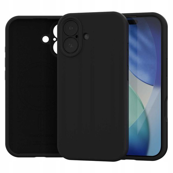 Spacecase Silicone Mag Iphone 17 Black zdjęcie 4