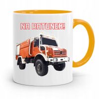 Kubek Żółty Dla Strażaka Na Ratunek Prezent Z Nadrukiem Ze Zdjęciem