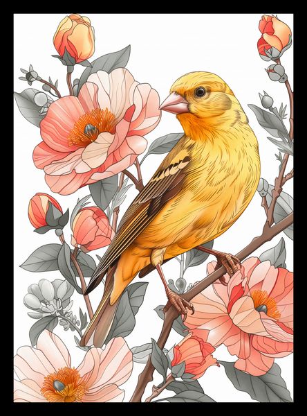 Plakat 20,5x28,4cm Wiosenny Śpiewaczek zdjęcie 2