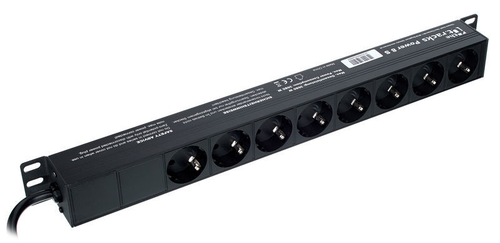 Listwa Zasilająca the t.racks Power 8 S RACK 1U 8 gniazd z tyłu 2m włącznik na Arena.pl
