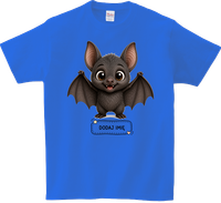 Koszulka T-shirt dla dzieci - Zwierzęta - Nietoperz - Dodaj imię jeśli chcesz