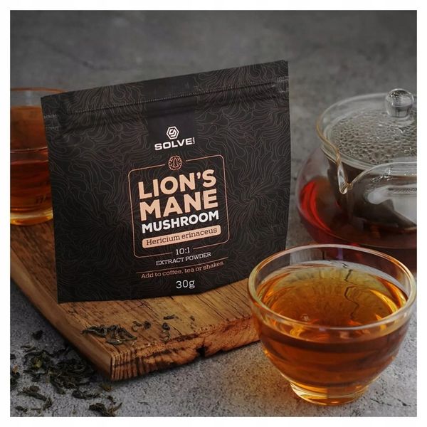 LION'S MANE Soplówka Jeżowata 10:1 30g SOLVE LABS Pamięć Koncentracja zdjęcie 3