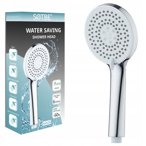 Wodooszczędna słuchawka prysznicowa 5 zakresowa wielofunkcyjna anti-calc na Arena.pl