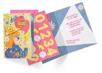 karnet Urodziny młodzieżowe (wymienne cyferki) dziewczyna DK-1133