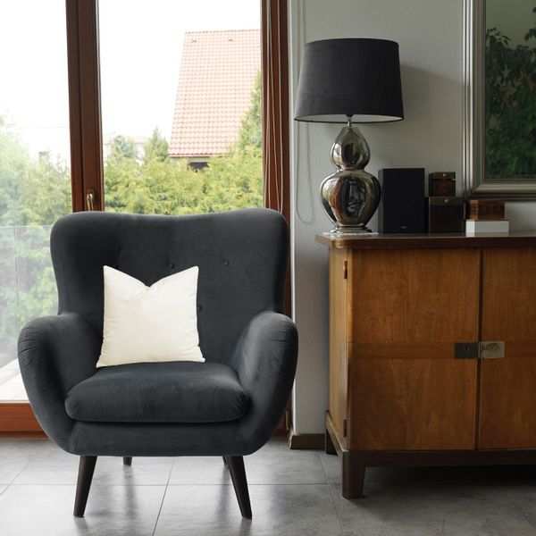 Poszewka BIAŁA poduszka ECRU aksamitna ozdobna dekoracyjna 40X60CM zdjęcie 4