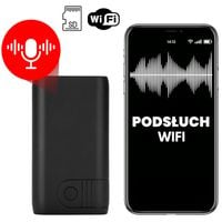 Mini DYKTAFON WiFi ZDALNY PODSŁUCH NA ŻYWO, PLUSKWA, DETEKCJA GŁOSU, MAGNES
