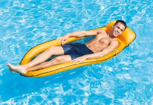 Materac do pływania leżak chłodzący z siatką Intex 58836 żółty 178 x 94 cm na Arena.pl