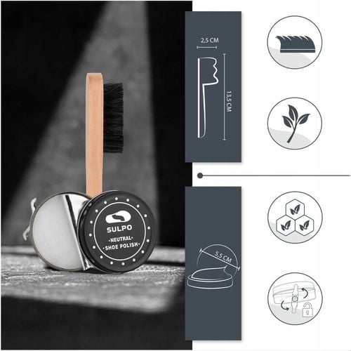 Zestaw do czyszczenia pielęgnacji butów czarna i bezbarwna pasta łyżka na Arena.pl