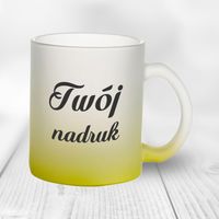Kubek z mrożonego szkła z limonkowym dnem z Twoim nadrukiem