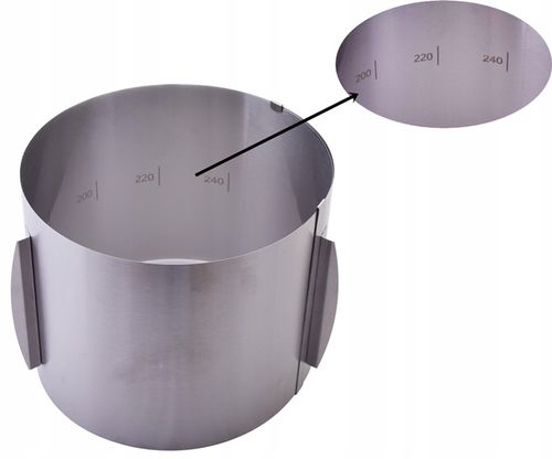 Rant do tortu 17cm regulowany 16-30 obręcz tortownica + 2X SPINKA GRATIS na Arena.pl