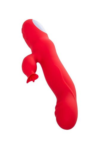 jos redli vibrator with moving head, silicone, red, 21 cm na Arena.pl