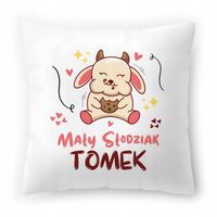 Poduszka Biała 40X40 Cm Dla Tomka Syna Dziecka Z Nadrukiem Ze Zdjęciem