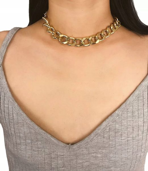 Chocker Czoker Zloty Łańcuszek Celebrytka 40 cm zdjęcie 6