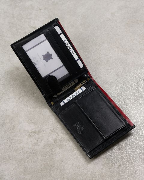 portfel męski n992-rvt black+red zdjęcie 5