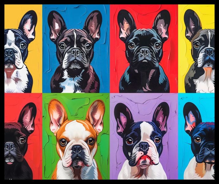 Plakat 60x50cm Buldogi Francuskie zdjęcie 2