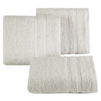 Ręcznik bawełniany frotte z ozdobną bordiurą MILO 30X50 kremowy