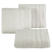 Ręcznik bawełniany frotte z ozdobną bordiurą MILO 30X50 kremowy