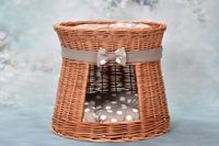 ROSIE BUDA DLA KOTA LEŻAK DLA ZWIERZĄT DOMEK DLA KOTA Z WIKLINY PIĘTROWY Z PODUSZKAMI Ø48 H43 CM