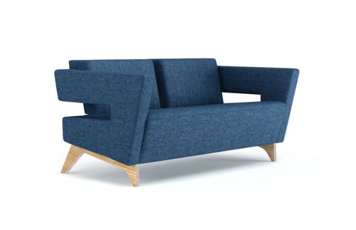 Sofa Loop 138cm niebieska ciemna  D2 na Arena.pl