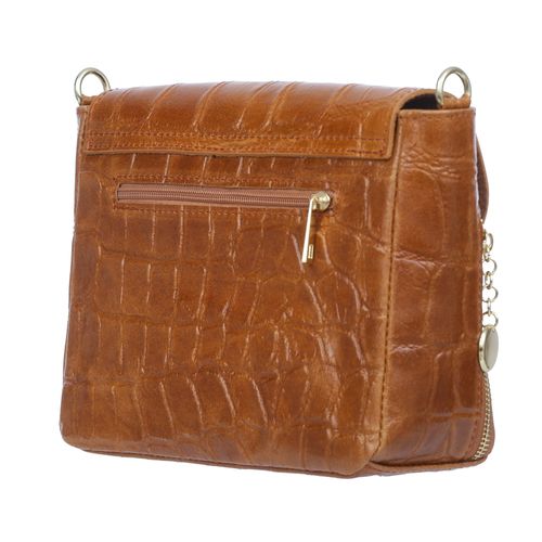 VERA PELLE torebka damska skórzana listonoszka kroko z paskiem V532 j.szara na Arena.pl