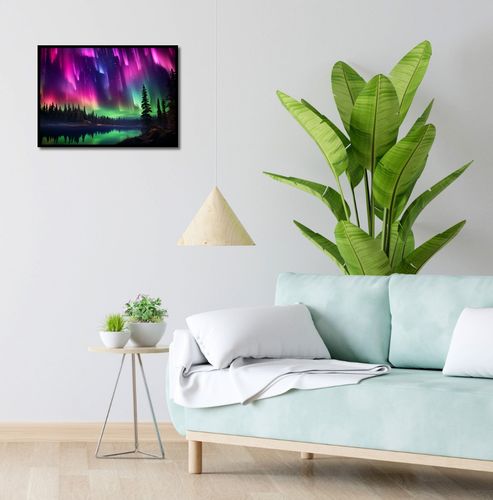 Plakat 55x40cm Zorza Nad Lasem na Arena.pl