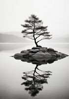 Plakat 70x100cm Samotne Drzewo