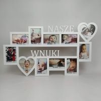 Multirama ramka na zdjęcia z napisem Nasze Wnuki 11 zdjęć serca  Babci