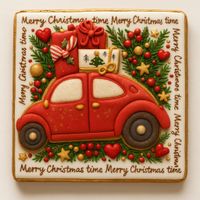 CIASTKO LUKROWANE GARBUS PRESENTS RED ROZ.XL KWADRAT AT RĘCZNIE ROBIONE