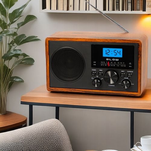 RADIO KUCHENNE RETRO PRZENOŚNE BLUETOOTH ZEGAR LCD FM ANTENA AUX USB-C na Arena.pl