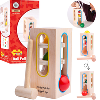 WBIJANKA DREWNIANA Z Młotkiem Wieża Z Kulami Nauka Koordynacji Dzieci