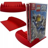 PODSTAWKA UCHWYT POD GRY NINTENDO SWITCH 10 MIEJSC CZERWONY